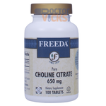 Freeda Vitamins - Choline Citrate (B4) 650 mg - 100 Tablets FV-4146-01