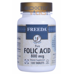 Freeda Vitamins - Folic Acid 800 mcg - 100 Tablets FV-4148-01