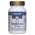 Freeda Vitamins - Vitamin B12 50 mcg (Cyanocobalamin) - 100 Lozenges FV-4164-01