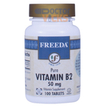 Freeda Vitamins - Vitamin B2 (Riboflavin) 50 mg - 100 Tablets FV-4169-01