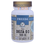 Freeda Vitamins - Delta Vitamin D3 400 IU - 250 Tablets FV-4197-01