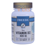 Freeda Vitamins - Vitamin D2 400 IU - 250 Tablets FV-4198-01