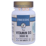 Freeda Vitamins - Vitamin D3 3000 IU - 100 Tablets FV-4201-01