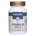 Freeda Vitamins - Vitamin D3 5000 IU - 100 Tablets FV-4202-01