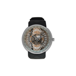 Jerusalem-Judaica- Men's resin strap watch-1.77" diameter-think, modern and original gift-Sandrine Kespi Creations design-collection watch men 's resine strap watch- Hebrew alphabet
