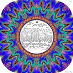 Tribal crown- 3D effect- Sandrine Kespi Creations printable pdf-  interfaith, Reform or any other wording- ketubah to fill - 17x17"- 42x42cm pdf tribal crown