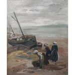 The Fishermen Wives by Adolphe Feder - Jewish Art Oil Painting Gallery AF312