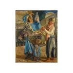 Water Carrier and Musician by Adolphe Feder - Jewish Art Oil Painting Gallery AF314