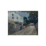 Street Scene by Adolphe Feder - Jewish Art Oil Painting Gallery AF317
