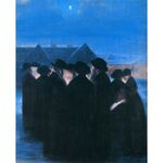 Dedication of the New Moon, 1933 by Artur Markowicz -Jewish Art Oil Painting Gallery AM503