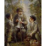 Elena Flerova - In the Forest | Jewish Art Oil Painting Gallery ELE249283