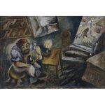 The Shoemaker by Issachar Ber Ryback Jewish Art Oil Painting Gallery IBR4439