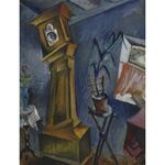 Wall Clock by Issachar Ber Ryback Jewish Art Oil Painting Gallery IBR447