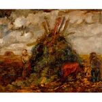 Workers in the Field II by Issachar Ber Ryback Jewish Art Oil Painting Gallery IBR453