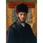 Young Rabbi from N c1910 by Isidor Kaufmann - Jewish Art Oil Painting Gallery IK625
