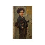 The Young Jewish Violinist by Josef Johann Suss - Jewish Art Oil Painting Gallery JJS1011