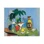 Still Life with Yellow Vase, 1943 by Rudolf Levy - Jewish Art Oil Painting Gallery RL911