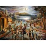 Steve Karro - Blessing on the moon | Jewish Art Oil Painting Gallery SKBOTM2301