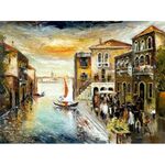 Steve Karro - Wedding in Venice | Jewish Art Oil Painting Gallery SKWIV2693