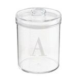 Engraved Lucite Round Cookie Jar with Cover - Medium Engraved Lucite Round Cookie Jar with Cover - Medium