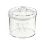 Engraved Lucite Round Cookie Jar with Cover - Small Engraved Lucite Round Cookie Jar with Cover - Small