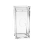 Monogrammed Lucite Square Cookie Jar with cover Monogrammed Lucite Square Cookie Jar with cover