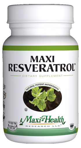Maxi Health - Maxi Resveratrol - Kosher Heart & Calming Formula - 60 Capsules MH-3007-01