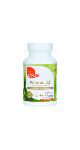 Zahler's - Vitamin D3 2000 IU - Orange Flavor - 120 Chewables ZN-5066-01